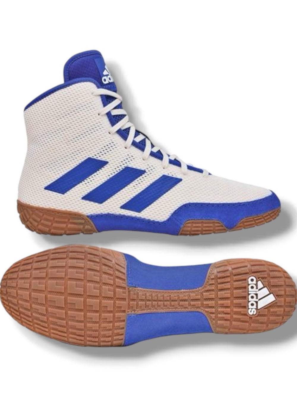 NIB Adidas Tech Fall 2.0 Wrestling Shoes Men's Size 12.5 Royal Blue White
